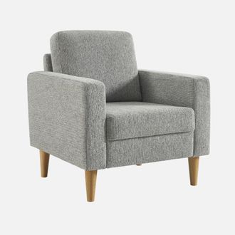 Sweeek Sill&oacute;n De Madera De Hevea Y Tela De Chenilla