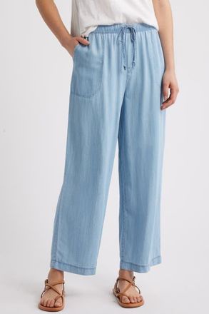 Beach Lunch Lounge Inaya Chambray Drawstring Pants in Light Wash at Nordstrom, Size X-Large