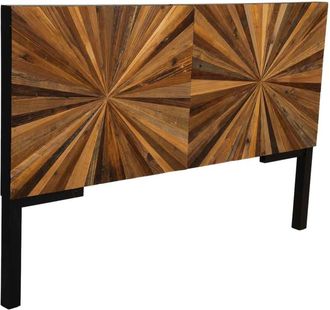 Wanderlust Deco Cabecero de madera recuperada marr&oacute;n 160x7x100h cm