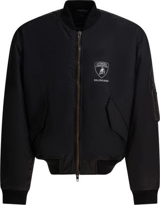Balenciaga Jassen, Heren, Zwart, L, Zwarte Bomberjack Aw 25