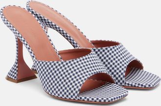 Amina Muaddi Lupita gingham mules