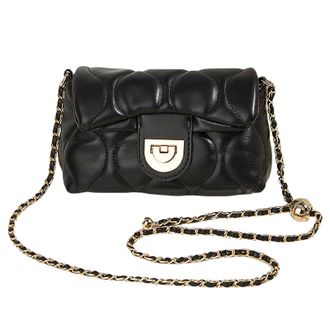 Generic Cymwer PU Leather Fashion Shoulder Bags Chain Small Square Bag for Women (Black)