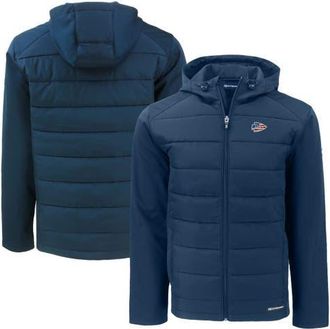 Cutter & Buck Mens Cutter & Buck Navy Kansas City Chiefs Americana Evoke Hybrid Eco Softshell Recycled Full-Zip Hooded Jacket at Nordstrom, Size Xxx-Large