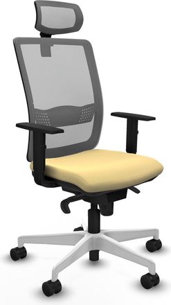 Piqueras y Crespo Sedia Da Ufficio Piqueras Y Crespo Haches Crema Pelle Sintetica