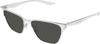 Saint Laurent SL 920 Zonnebril - Dames - Zonnebrillen - Grijs - 55 MM - Nylon - Accessoires