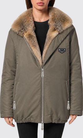 Philipp Plein Parka imbottito idrorepellente con collo in pelliccia