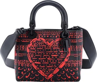 Dior Black & Red Painted Calfskin Leather Ltd. Ed. Playing Cards Painted Lady Dior, Never Carried (Authentic Pre-Loved)