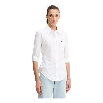 Miss Sixty Overhemden, Dames, Wit, L, Katoen, Shirt met knoopsluiting