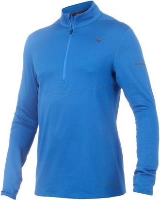 Mizuno Mens Half Zip Long Sleeve Sweater In Olympian Blue
