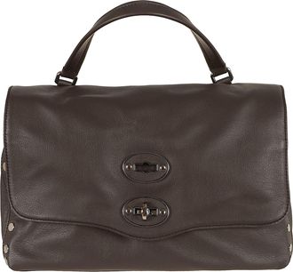 Zanellato Postina Saeta Studded Nappa Leather Shoulder Bag