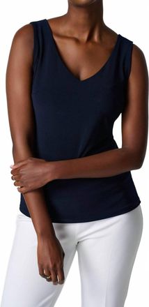Joseph Ribkoff Classic V-Neck Cami In Midnight Blue