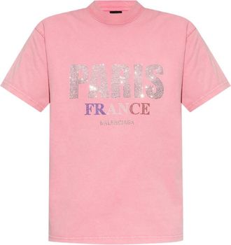 Balenciaga Pink Paris T-shirt