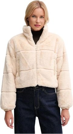 Save The Duck Yuki Jas - Dames - Jassen - Beige - XS - Leer - Jassen