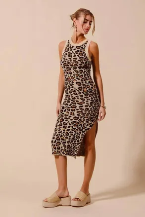 So Me Madison Dress In Leopard