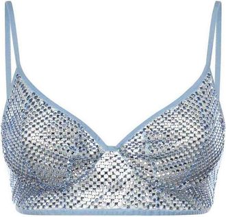 Genny Mesh Top With Rhinestones