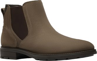 Clarks mens Emmet Easy, Stone Suede, 7