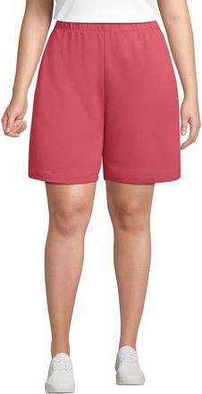 Lands End Sport Knit High Rise Shorts in Soft Mojave Rose at Nordstrom, Size X-Large Short