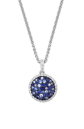 Effy Sterling Silver Sapphire Pendant Necklace in Blue at Nordstrom Rack