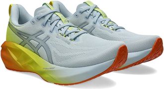 Asics Novablast 5 Mens Running Shoes Sky/Lemon Spark : 11.5 D - Medium, Synthetic