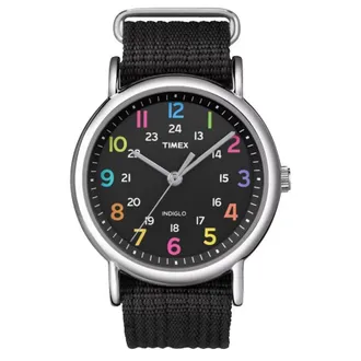 Timex Weekender Quartz Black Dial Unisex Watch T2N855
