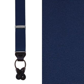 Trafalgar Store Big & Tall Phoenix 38mm Grosgrain Non Stretch Ribbon Button End Suspenders in Navy at Nordstrom, Size One Size Big
