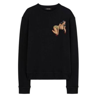 Roberto Cavalli Embroidered Cotton Sweatshirt, Size XX-Large