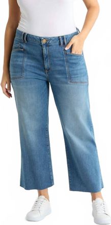 Kut from the Kloth Meg High Rise Wide Leg Front Pockets Jean In Earn