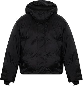 Yohji Yamamoto Piumino con cappuccio - - Jackets - Donna - Nero - S