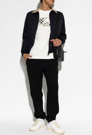Burberry Jacket With Logo, Mens, Navy Blue