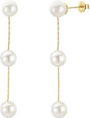 Untamed Petals Lilly Pearl Drop Earrings in Gold at Nordstrom