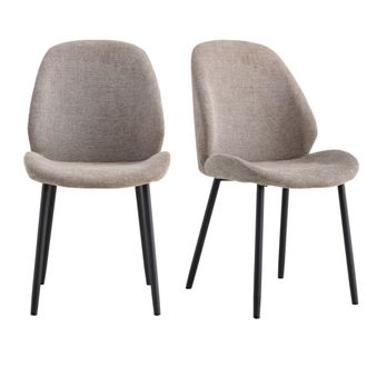 Moloo Silla de tela gris (x2)