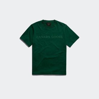 Canada Goose Vantage Embroidered T-Shirt (Men, Glade Green, XXL)