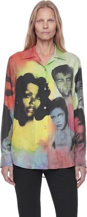 Versace Printed Silk Twill Slim Shirt