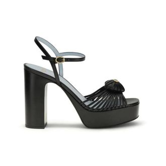 Valentino Garavani High Heel Sandals, female, Black, Size: 8 US Bos Taurus Platform Sandals