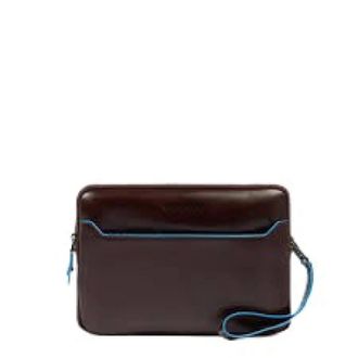 Piquadro Cross Body Bags, male, Brown, Size: ONE SIZE Blue Square Pochette