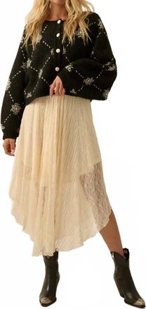 Promesa Snowflake Jacquard Dolman Cardigan In Black