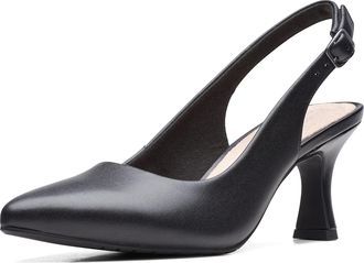 Clarks Womens Kataleyna Step Pump, Black Leather, 4.5 UK Wide