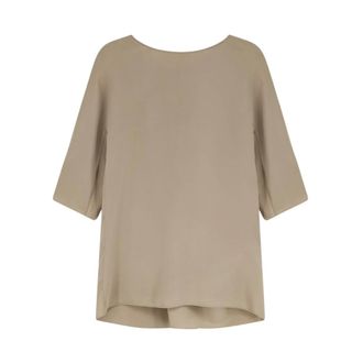 Max Mara Mxegattini zijden top - Dames - Blouses & Shirts - Beige - Maat: XS Zijde