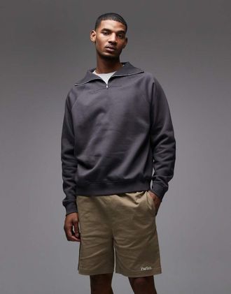 Parlez Clothing arc regular fit shorts in beige-Neutral