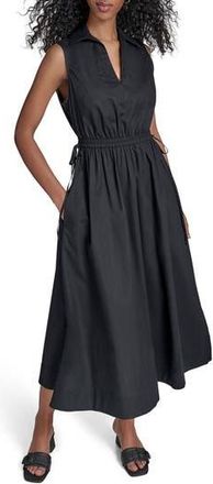 Calvin Klein Cutout Cotton Maxi Dress in Black at Nordstrom Rack, Size 10