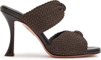 Aquazzura Aquazzura Smile 95 Leather Mules - Brown - 36 (IT36 / UK3)