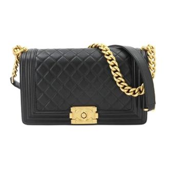Chanel Pre-owned Vintage schoudertas - Dames - Pre-owned - Zwart - Maat: ONE Size Leer