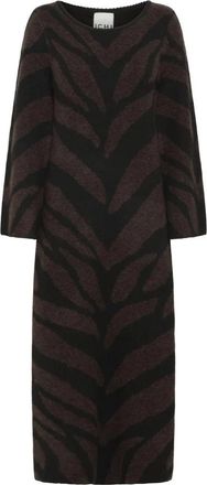Ichi Ihkamora DR4 Dress - Dames - Kleedjes - Veelkleurig - XS - Kleedjes