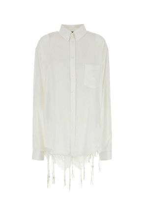 Balenciaga White Lyocell Oversize Shirt