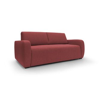 Divani.Store Divani.store - Duna Sof&aacute; Cama Convertible Con Colch&oacute;n De 20 Cm De Tela Suave Flameada E Impermeable 215 Cm (mat. 160x197) Rojo