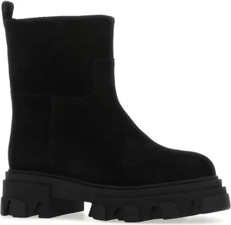 Gia Couture Womens Black Suede Ankle Boots 5000 Stivali