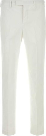 Pantaloni Torino White Flat Front Pants