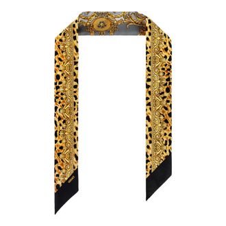 Versace Silky Scarves, unisex, Yellow, Size: ONE SIZE silk scarf