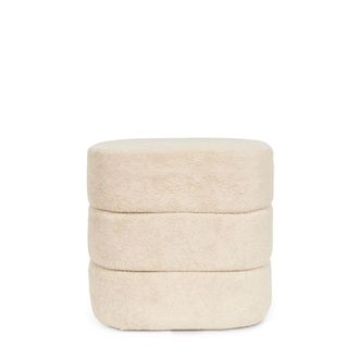 Koketto Home Puff redondeado en color beige
