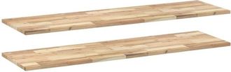 vidaXL Vidaxl - Estantes Flotantes 2 Uds Madera Acacia Sin Tratar 140x40x2 Cm